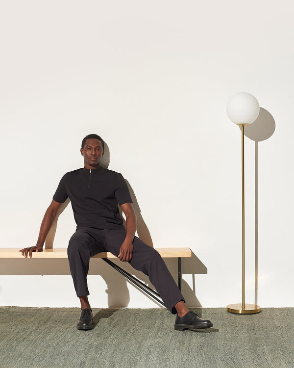 Brass Globe LED Floor Lamp