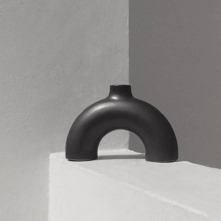 Arch-Form Matte Ceramic Vase