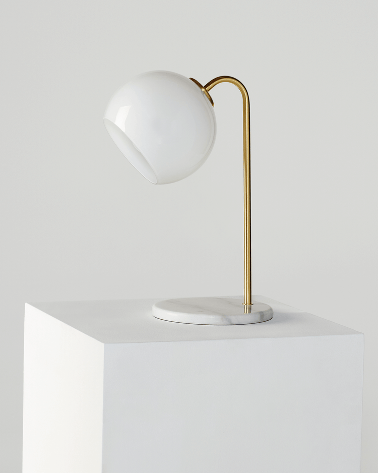 Globe Shade Brass Table Lamp