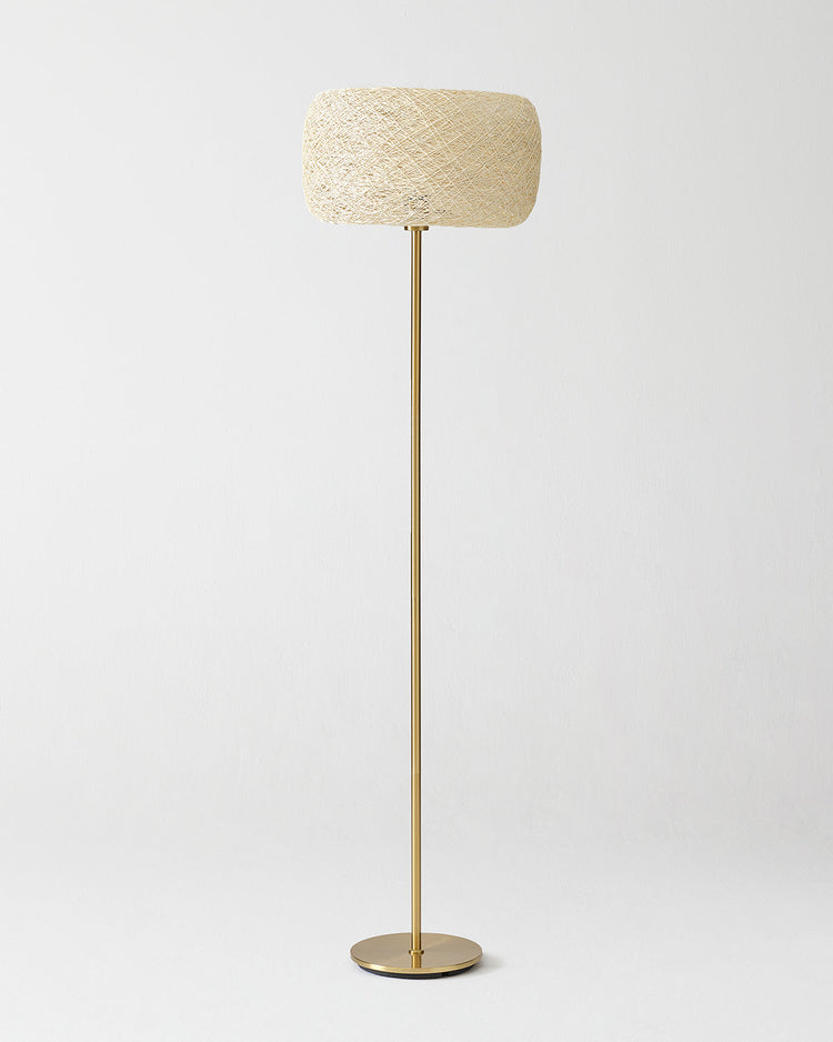 Woven Thread Brass Floor Lamp