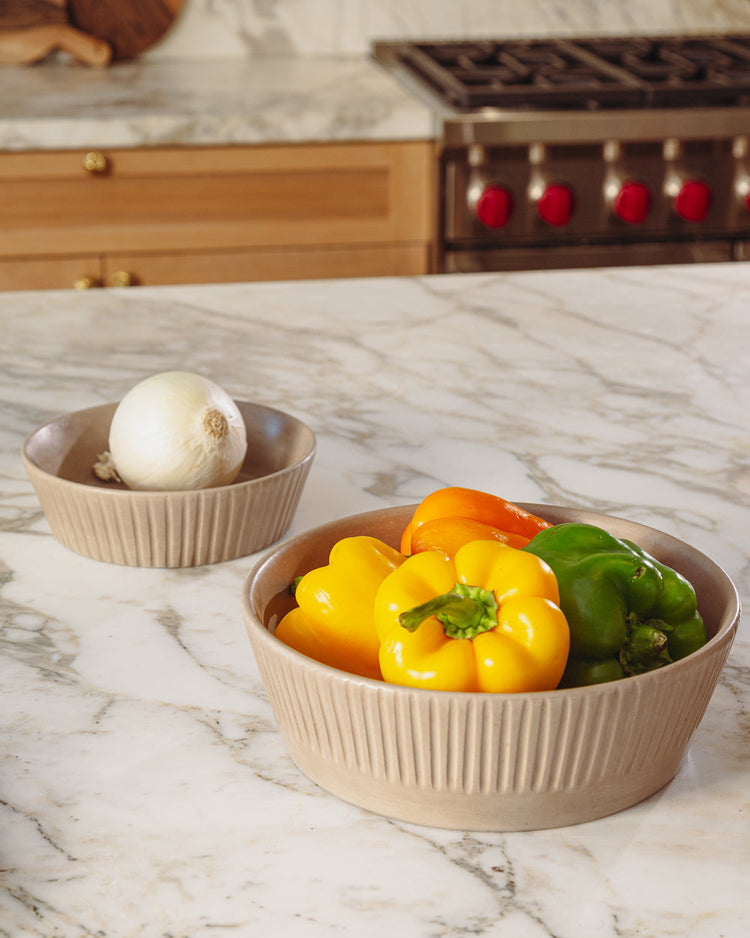 Ridged Stoneware Oversized Serving Bowl – serving bowls (view 2) | Roost & Roam