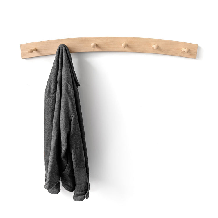 Solid Wood Arched Shaker Peg Coat Rack