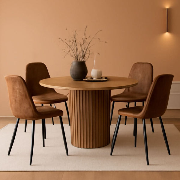 Fluted Pedestal Round Dining Set – dining room set | Roost & Roam