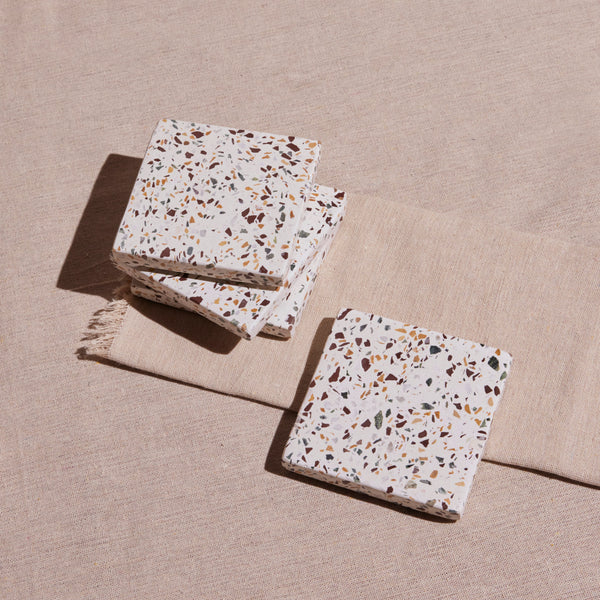 Handcrafted Terrazzo Coaster Set