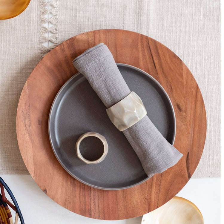 Faceted Horn Napkin Rings