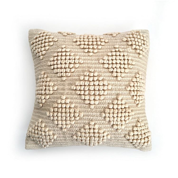 Knotted Loop Woven Throw Pillow Cover