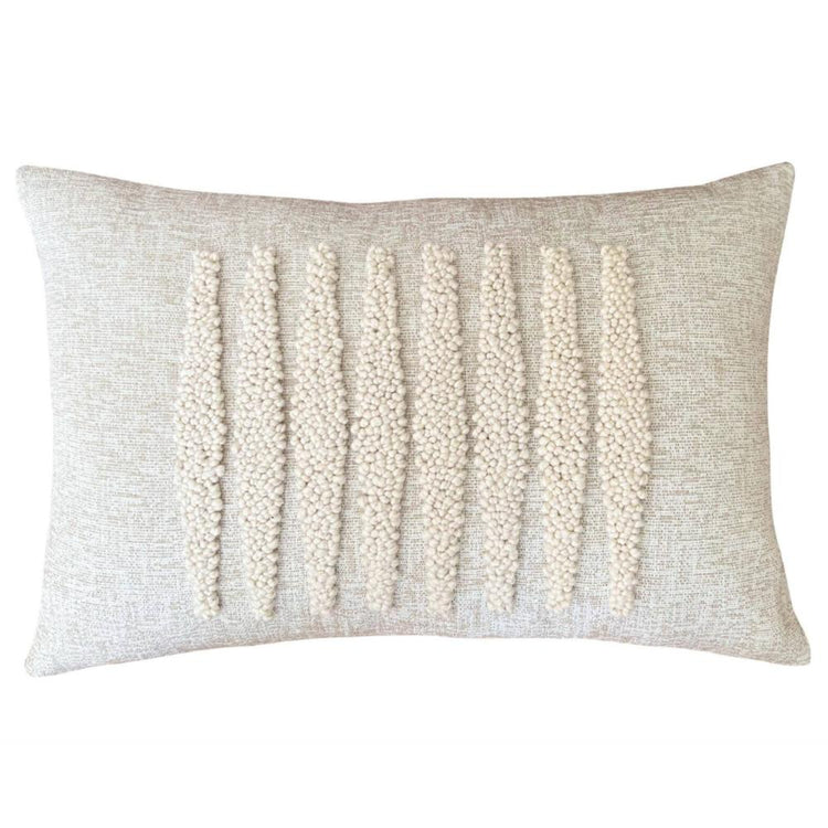 Punch Needle Cotton Lumbar Pillow