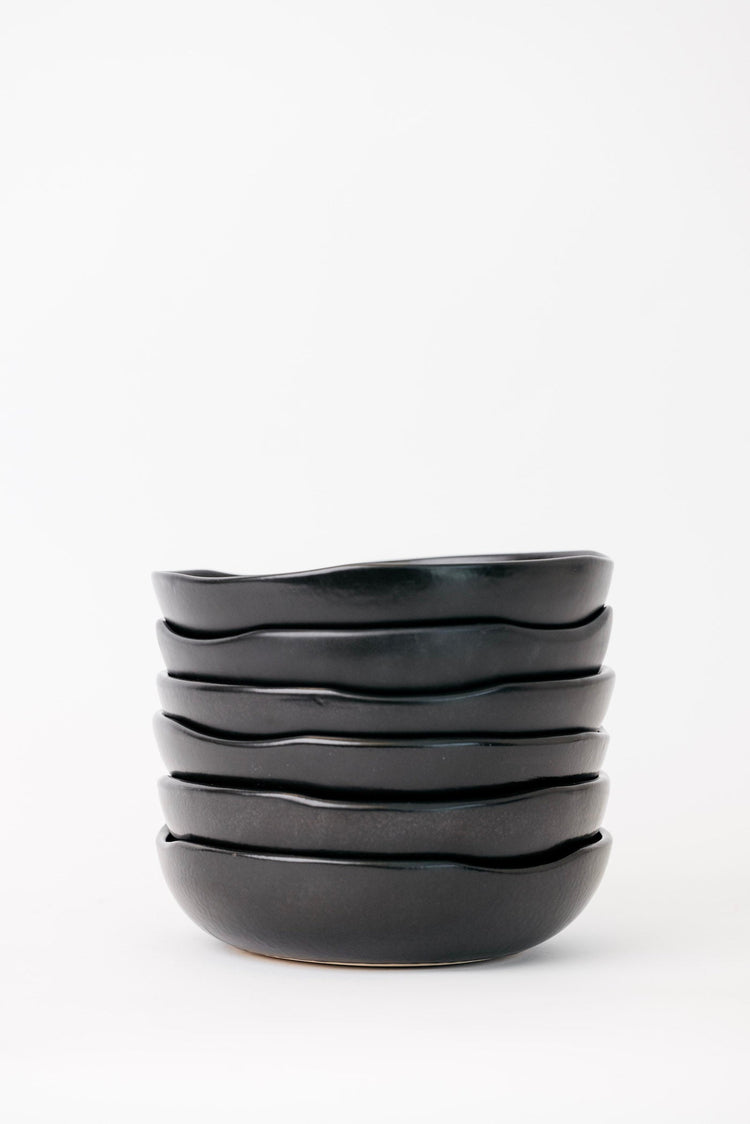 Matte Black Ceramic Bowl Set