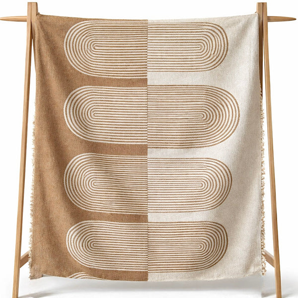 Arch Pattern Woven Throw Blanket