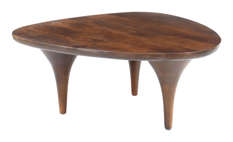 Walnut Mango Wood Triangular Coffee Table