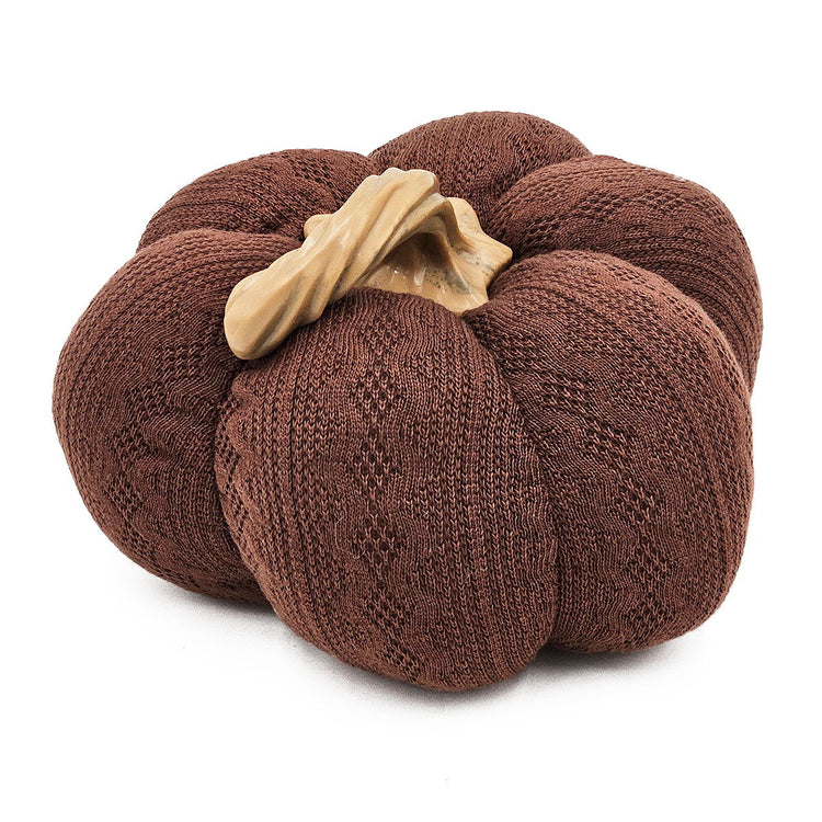 Cable-Knit Fabric Pumpkin Decor Set