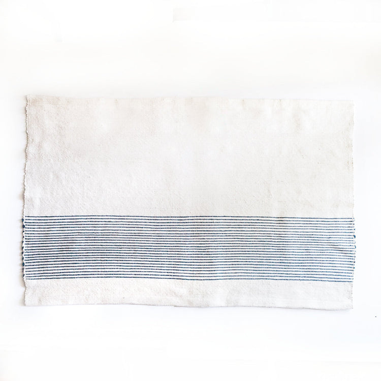 Hand-Woven Striped Cotton Bath Mat