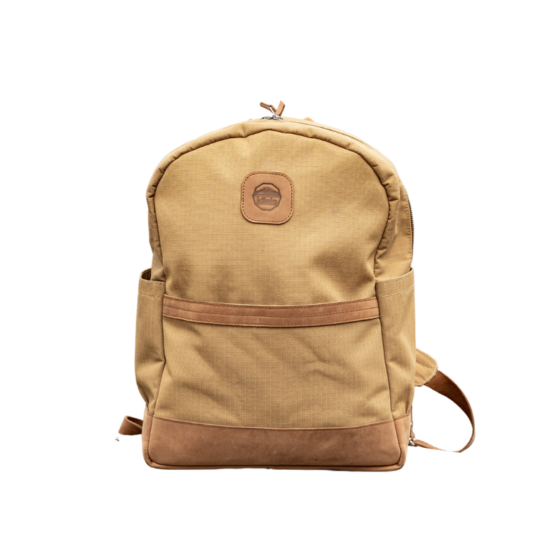 Ripstop Canvas Leather-Trim Backpack