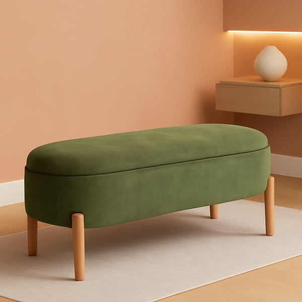 Corduroy Storage Bench Ottoman – ottoman | Roost & Roam