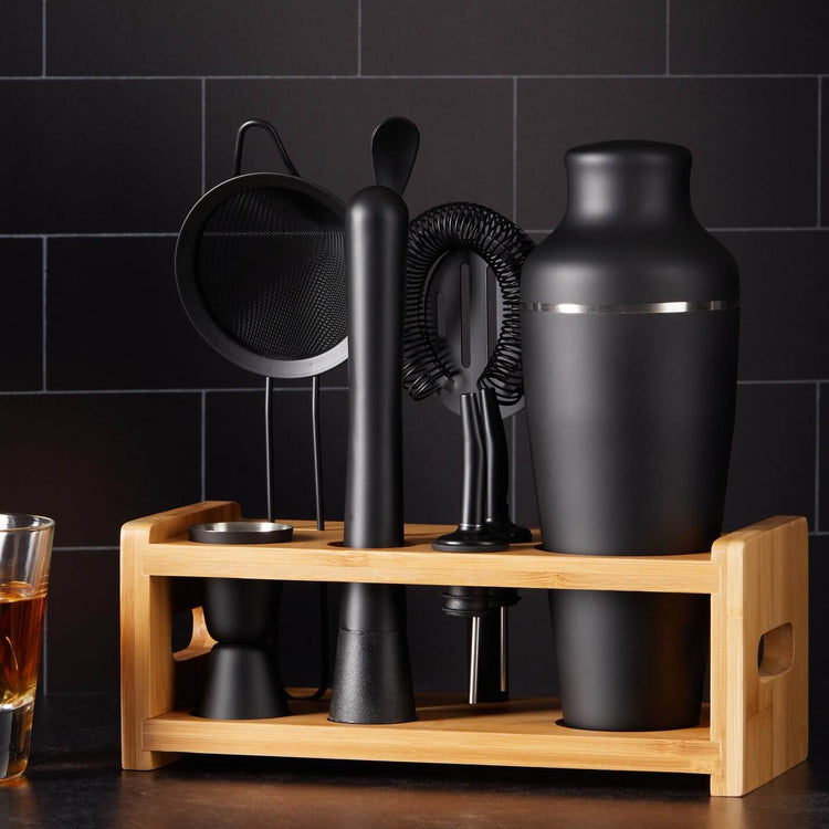 Matte Black Cocktail Shaker Set
