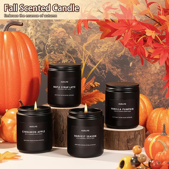 Autumn Soy Wax Candle Set Four Pack