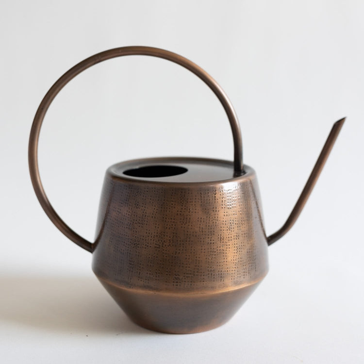 Hammered Copper-Finish Iron Watering Can