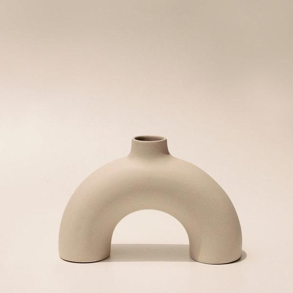 Arch-Form Matte Ceramic Vase
