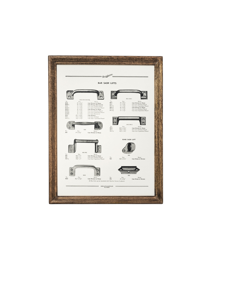 Wide Wood-Grain Frame Hardware Print