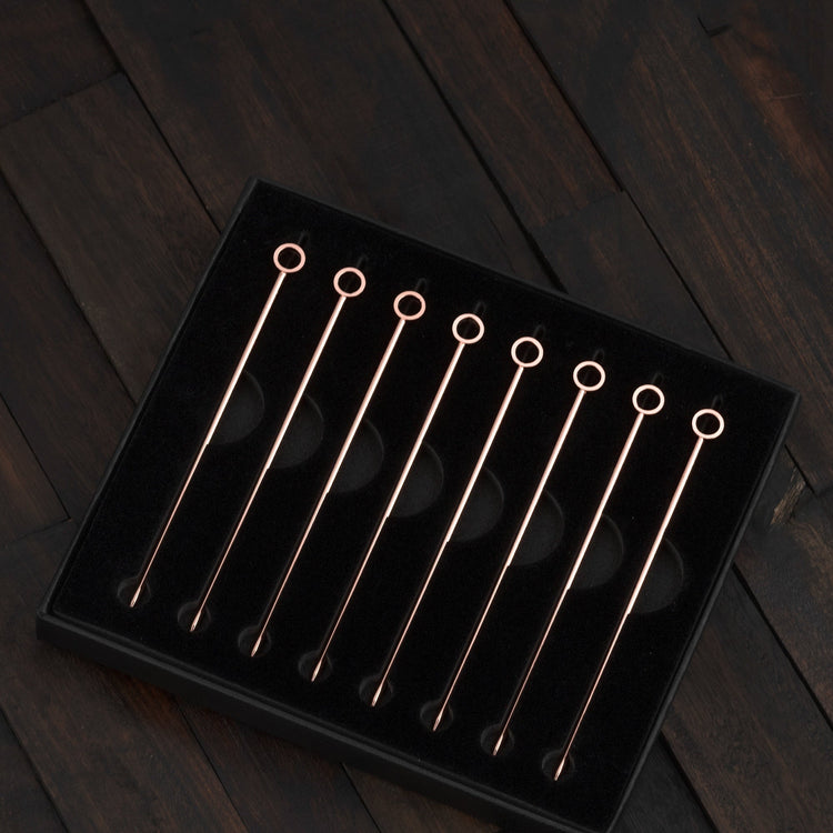 Copper-Finish Ring-Top Cocktail Picks