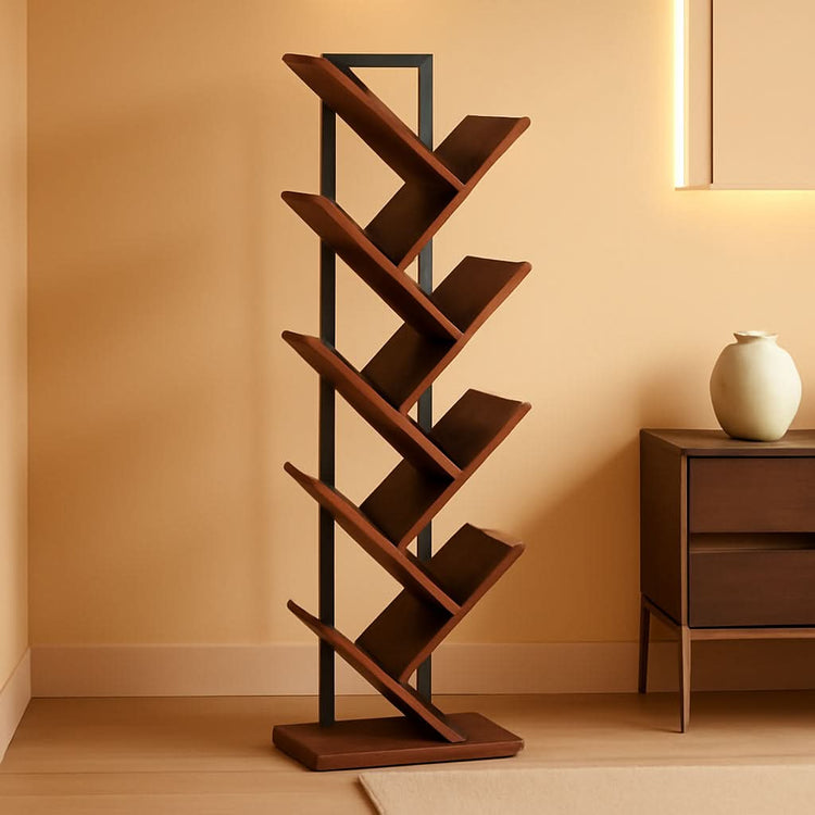Chevron Nine-Tier Tree Bookshelf