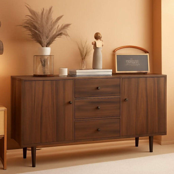 Wood-Grain Three-Drawer Buffet Cabinet – buffet | Roost & Roam