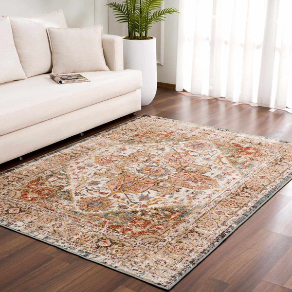 Distressed Medallion Area Rug