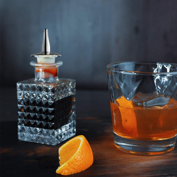 Faceted Glass Bitters Bottle