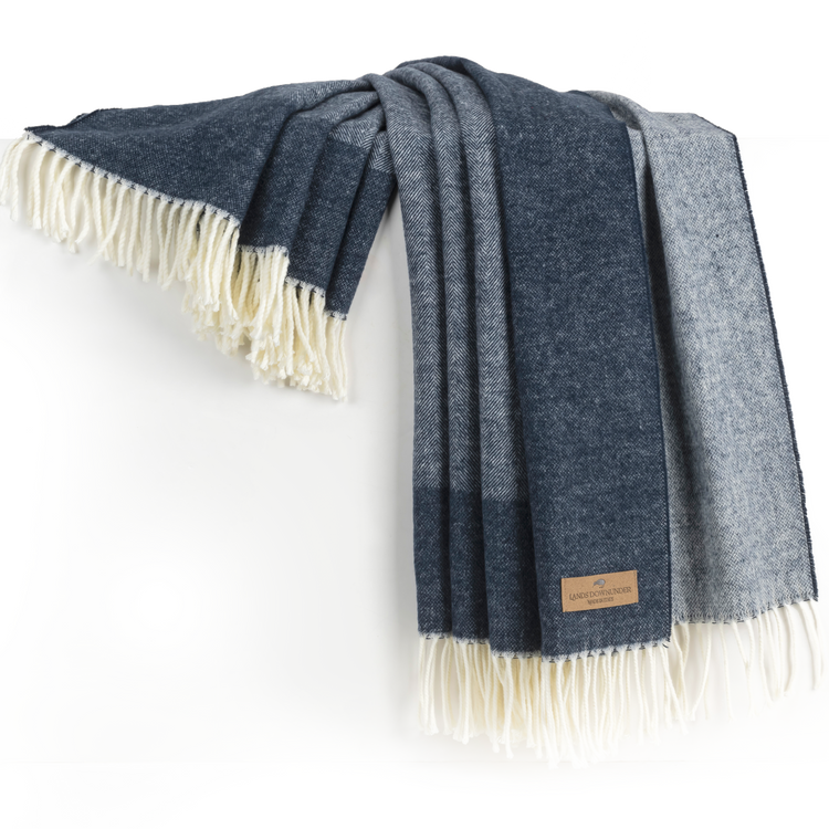 Herringbone Border Fringe Throw