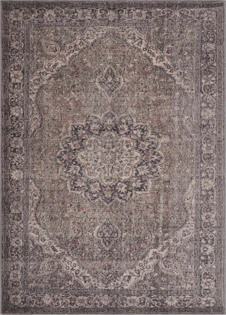 Sage Medallion Washable Area Rug