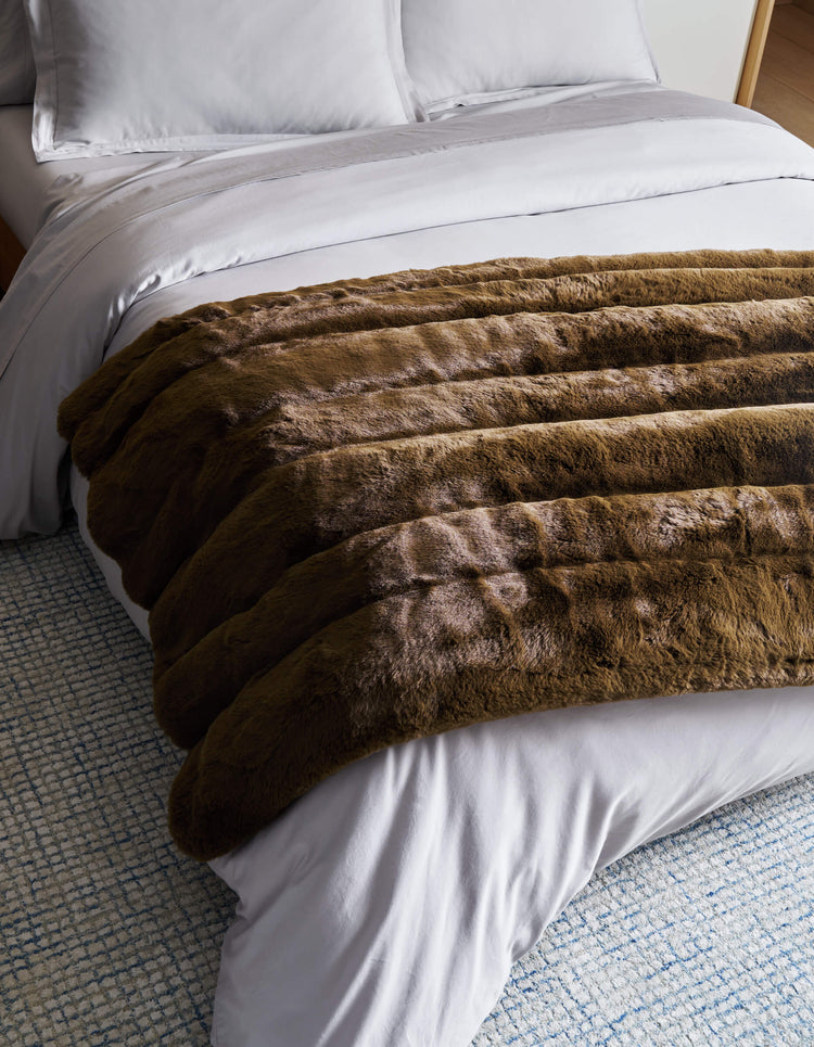 Channel Faux Fur Cuddle Blanket