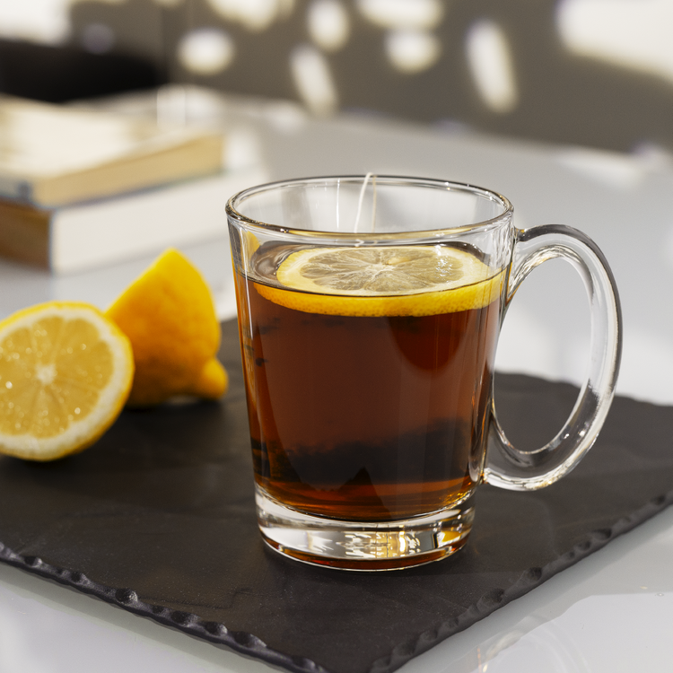 Clear Glass Handled Coffee Mug