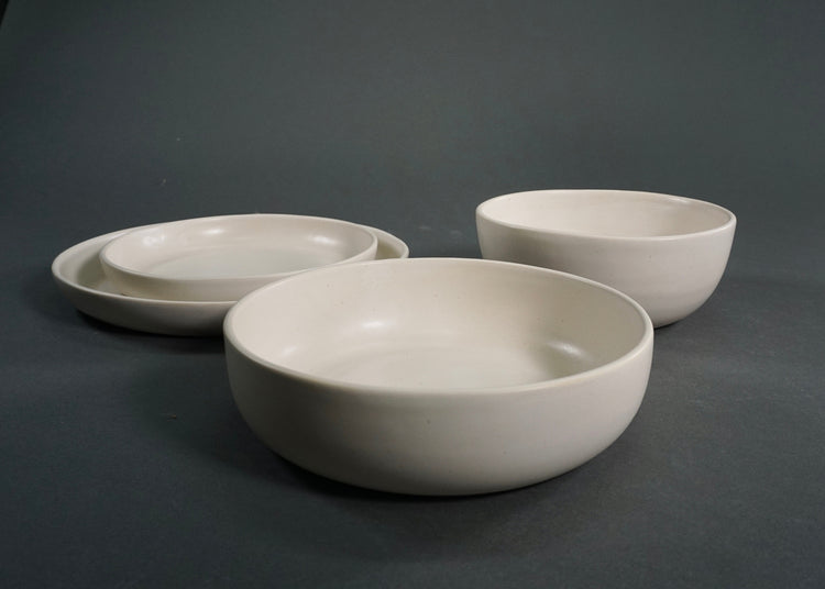 Matte Ivory Ceramic Dinnerware Set
