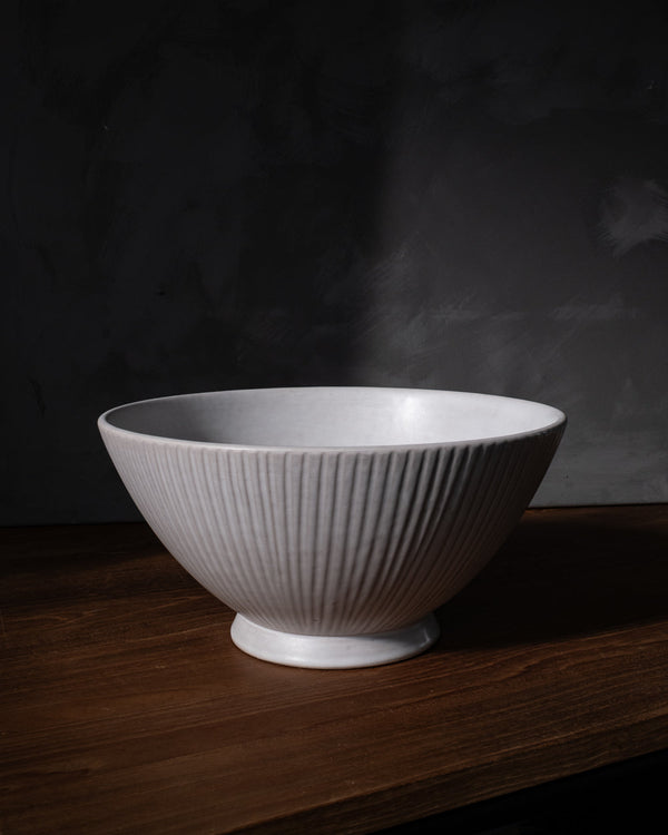 Hand-Carved Matte Ceramic Serving Bowl – serving bowls (view 3) | Roost & Roam