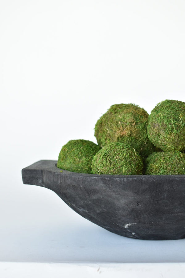 Preserved Moss Decorative Ball Set — Set of six preserved moss spheres — textural, low-maintenance botanical accent