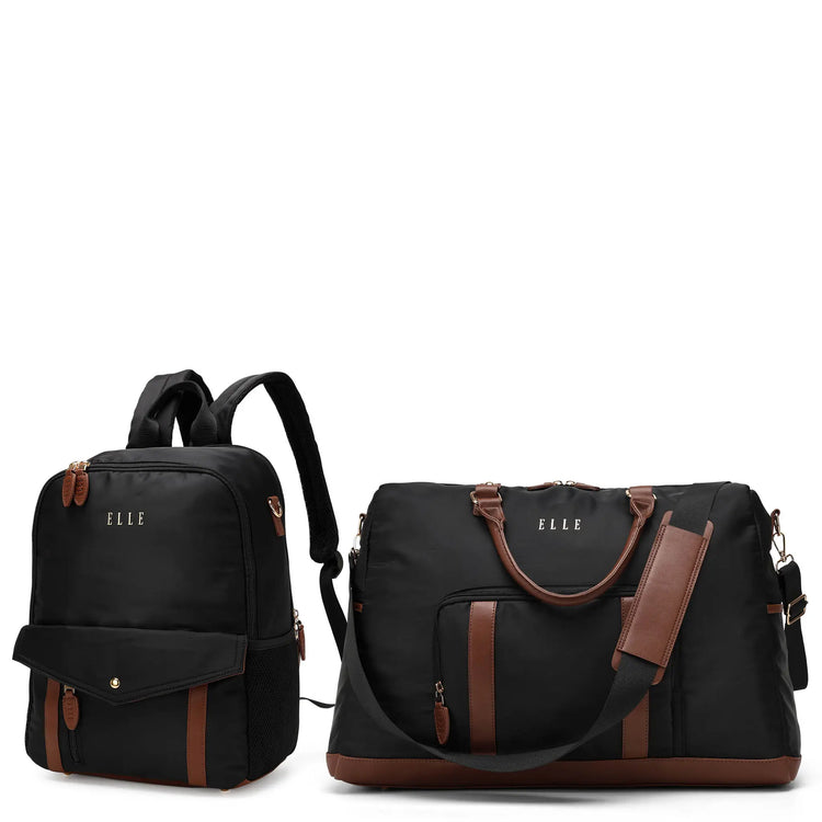 Twill Weekender & Backpack Set