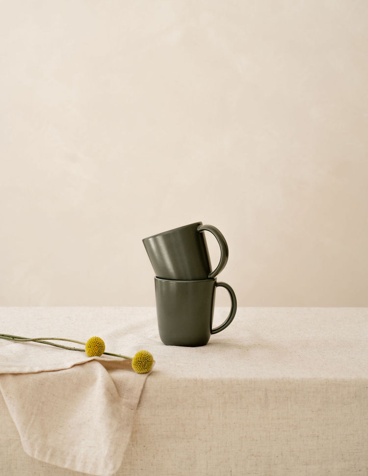 Semi-Matte Ceramic Coffee Mug Set