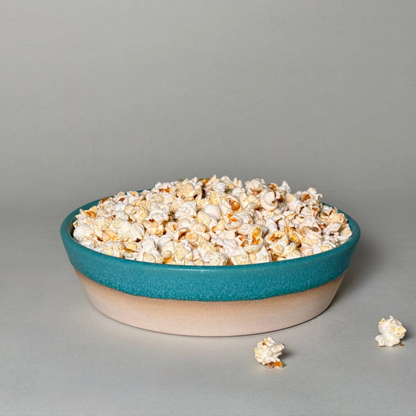 Wide Glazed Ceramic Share Bowl