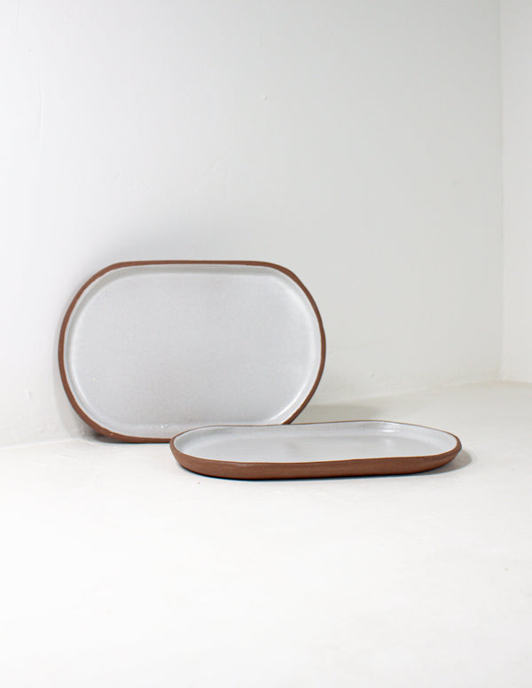Glazed Ceramic Oval Serving Platter