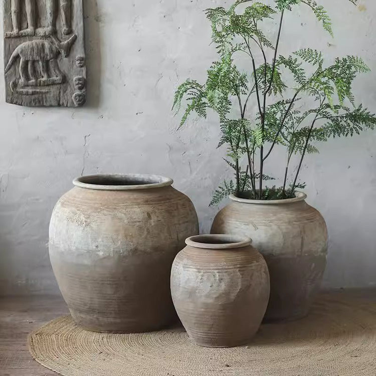 Terracotta Composite Round Planter