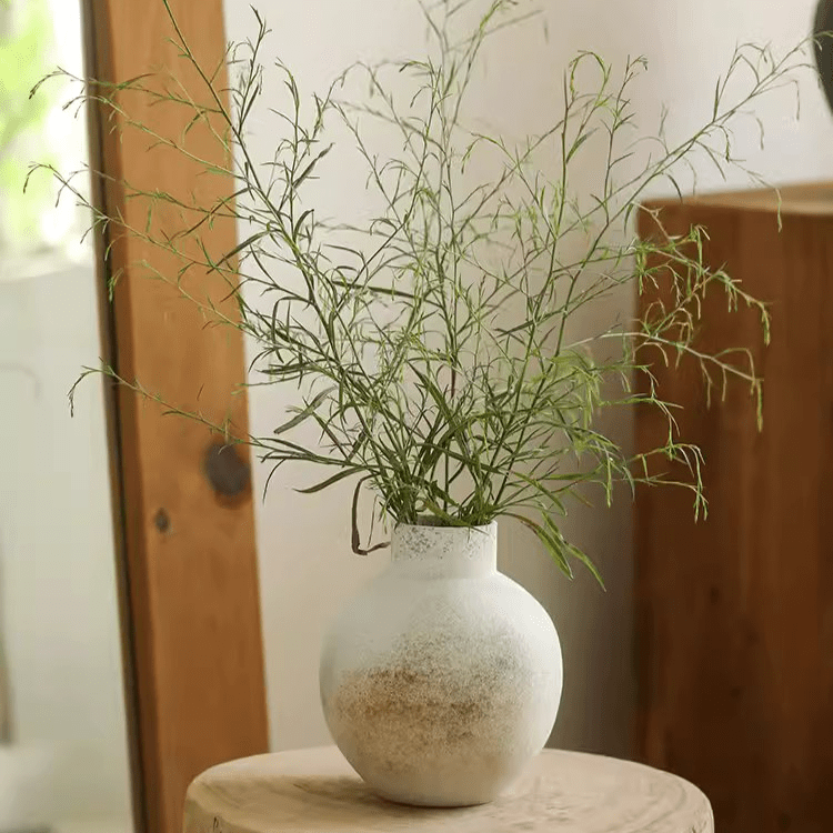 Matte Cement Globe Vase