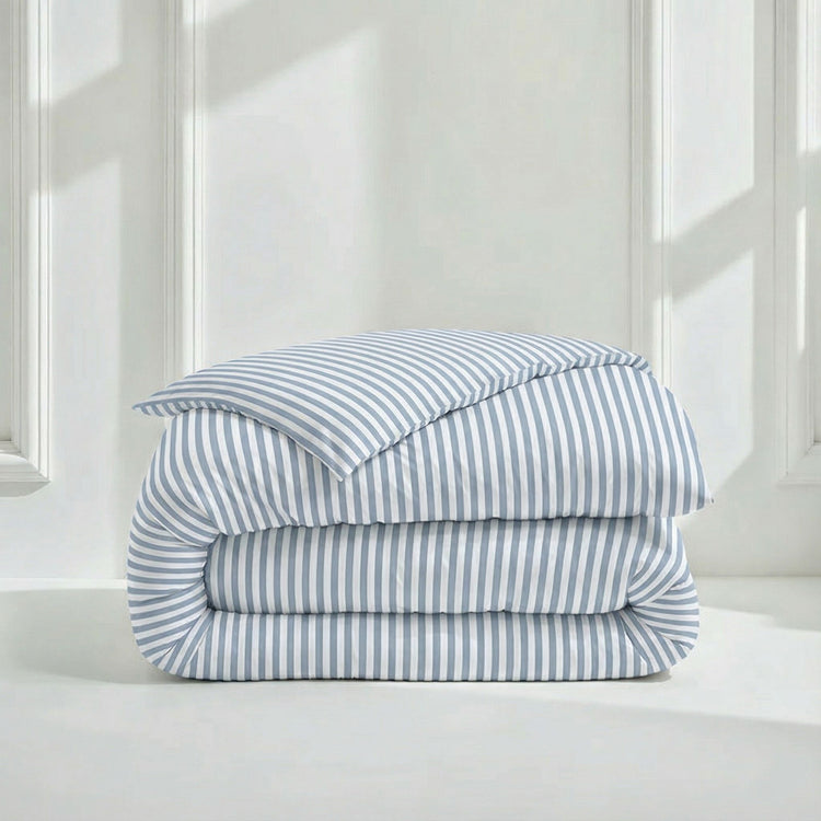 Sateen Cotton Stripe Duvet Cover