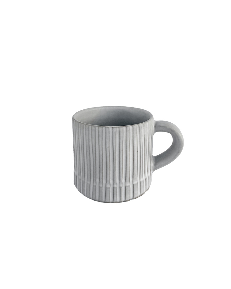 Hand-Carved Fluted Clay Mug – mugs | Roost & Roam
