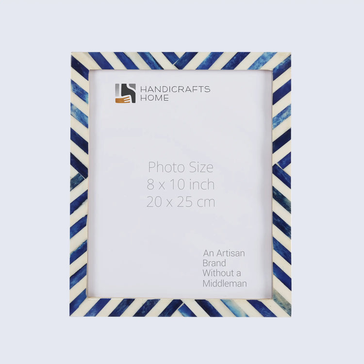 Chevron Bone Inlay Picture Frame