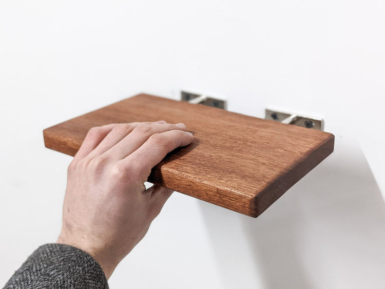 Danish Oil Hardwood Floating Shelf