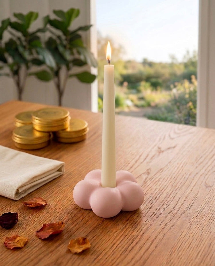 Bubble Flower Jesmonite Taper Holder