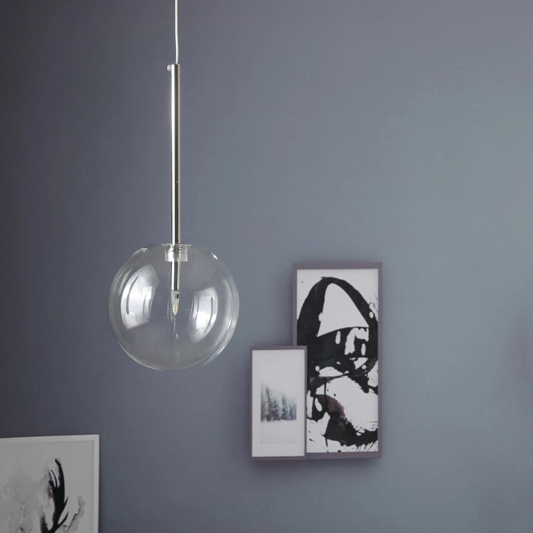 Clear Glass Globe Pendant Light