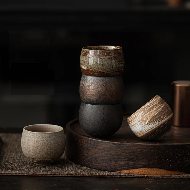 Stoneware-Glaze Ceramic Espresso Cup