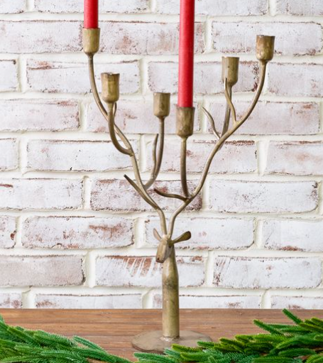 Metal Antler Candle Holder, 18.5 in