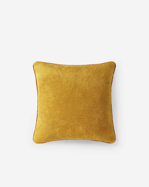 Contrast-Piped Sheen Fabric Throw Pillow – pillows, in baritone blue - off white | Roost & Roam